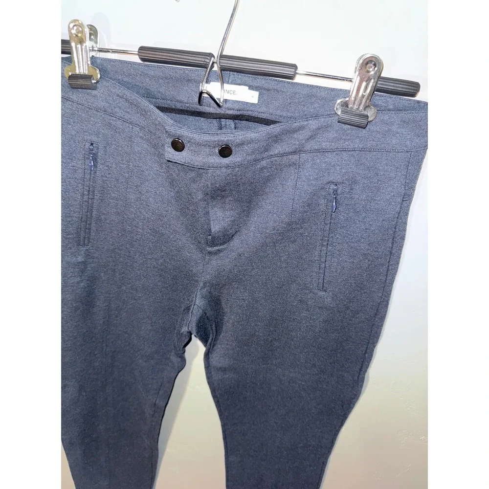 Vince Womens Charcoal Grey Skinny Leg Zip Pocket Ponte Pants‎ Size M Heathered